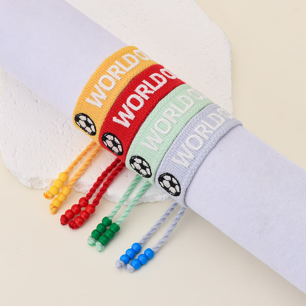 2026 FIFA World Cup Fans Commemorative Woven Bracelet - National Team Celebration Gear