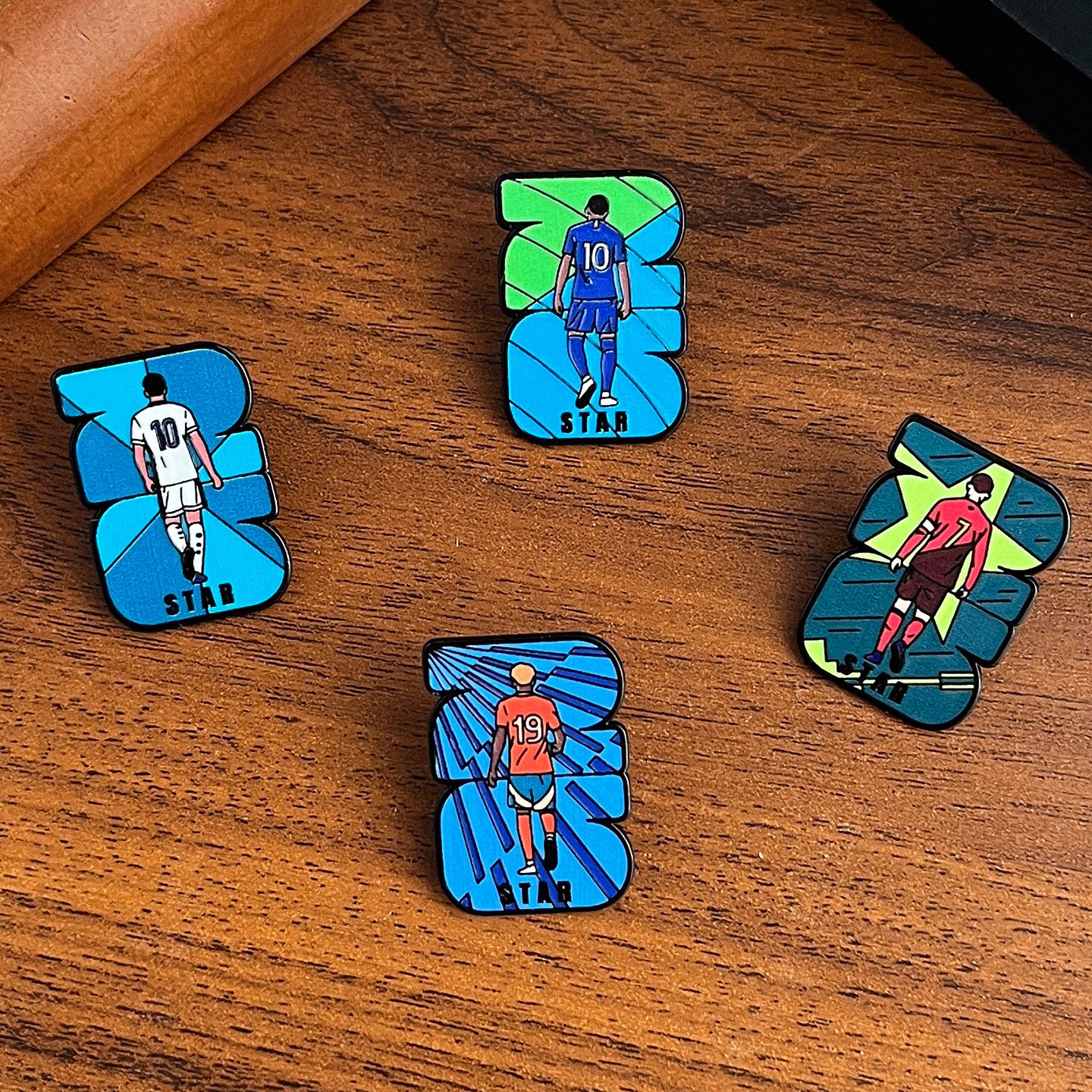 2026 Press-on Nails World Cup Nail Art Mexico Style High Quality Cat Eye Football Press-on Nails Almond Shape