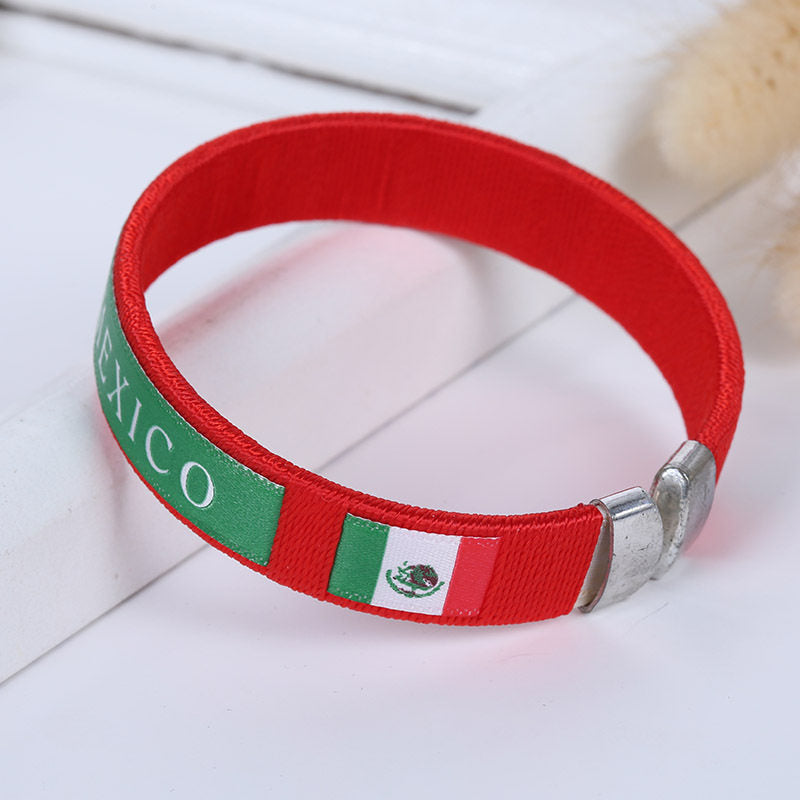 2026 FIFA World Cup Fans Commemorative Woven Bracelet - National Team Celebration Gear