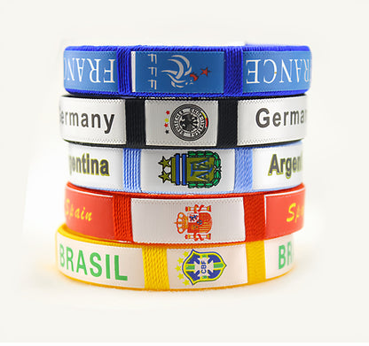 2026 FIFA World Cup Fans Commemorative Woven Bracelet - National Team Celebration Gear
