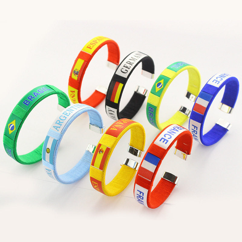 2026 FIFA World Cup Fans Commemorative Woven Bracelet - National Team Celebration Gear