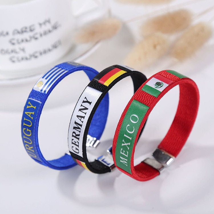 2026 FIFA World Cup Fans Commemorative Woven Bracelet - National Team Celebration Gear
