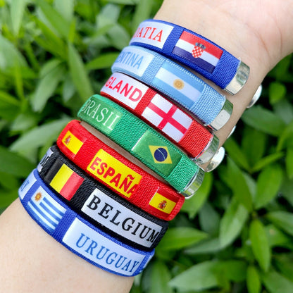 2026 FIFA World Cup Fans Commemorative Woven Bracelet - National Team Celebration Gear